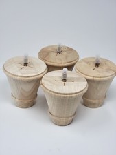 Unfinished Bun Feet Sofa Furniture 5 Inch Set of 4 Maple Wood Bun Feet Tapered 
