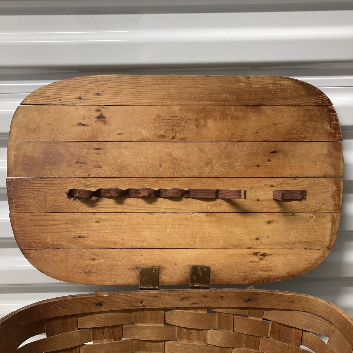 Vintage 1940/1950's Wov-N-Wood by Jerywil Picnic Basket | eBay