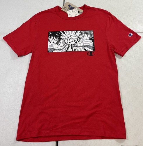 Men’s Champion Red POW!! Battle Anime Tee Shirt (Pick Size)