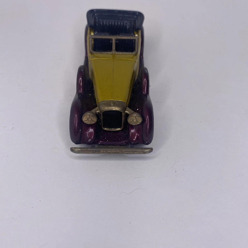 MATCHBOX LESNEY MODELOS DE ANTAÑO RARO CLARO GRANATE + DORADO Y11C LAGUNDA Foto 2 de 4