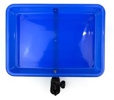 Fishing Seat Box  Or Chair  Tray Universal Clamp Opening Adjustable Red Blue