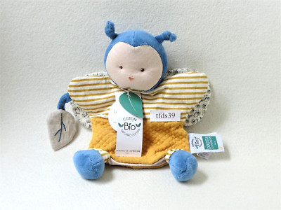 Doudou et Compagnie Biene Käfer   Organic Cotton Handpuppe Schmusetuch (T218)