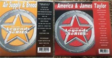 2 CDG LEGENDS KARAOKE DISCS AMERICA,JAMES TAYLOR,AIR SUPPLY,BREAD 1970S POP