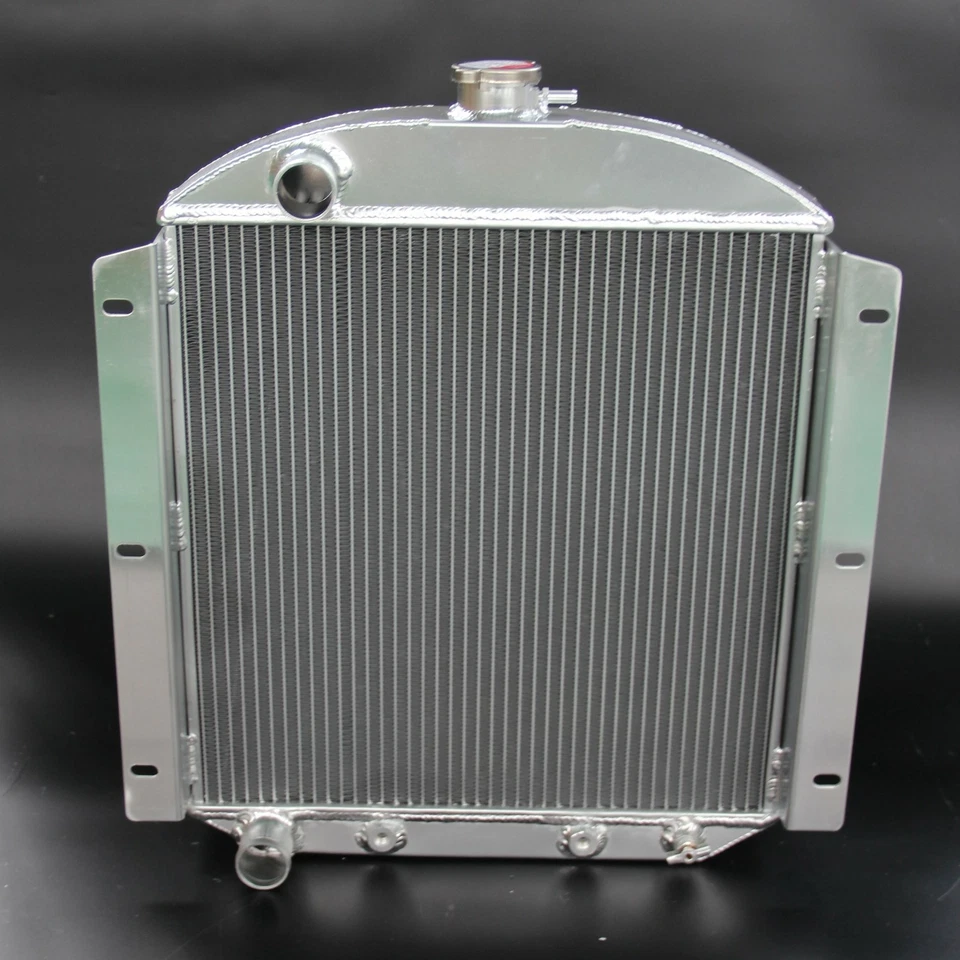 Fit 50-54 Kaiser Carolina Henry J Deluxe L4 L6 AT/MT 3 Row Aluminum Radiator Foto 2 de 4
