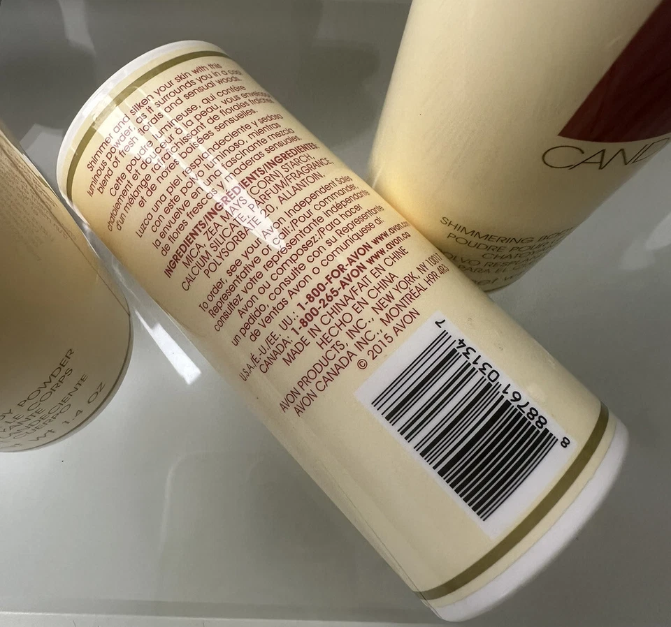3 Polvo corporal brillante Candid Avon 40 g 1,4 oz. Nuevo Foto 3 de 4