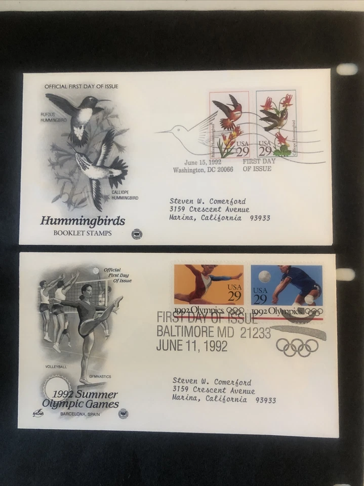 Colección de Cubierta Primer Día Aa 39 Centros Colibríes Espacio M-106 Foto 3 de 4