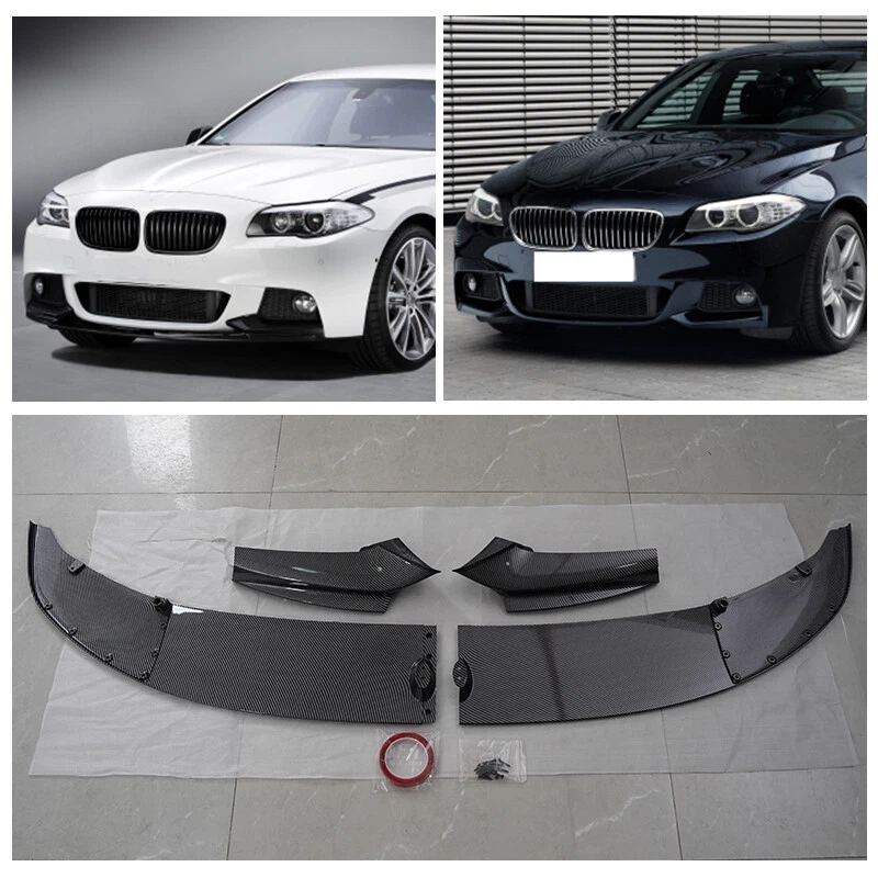 Carbon Fiber Front Bumper Spoiler Lip Fits 2011~16 BMW F10 535i 5 Series M Sport - Image 2 of 4