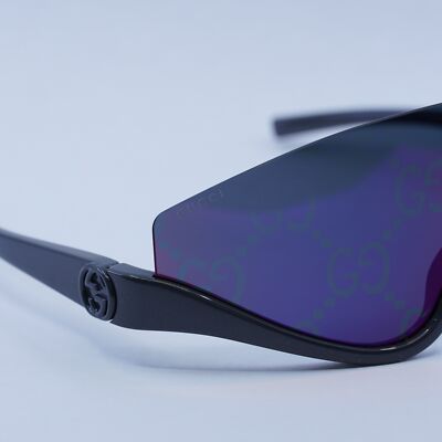 New GUCCI GG1650S 009 Metallic Ruthenium/Red Mirror with GG 