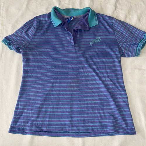 Polo vintage Ocean Pacific OP rayures junior taille moyenne plage