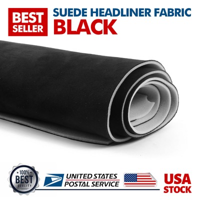 New Foam Back Automotive Headliner Fabric Sunroof Upholstery Craft 60''x60'' Black