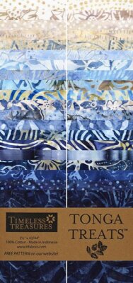 Timeless Treasures Tonga Treats - ECLIPSE - (40) 2.5'' Batik Fabric Strips
