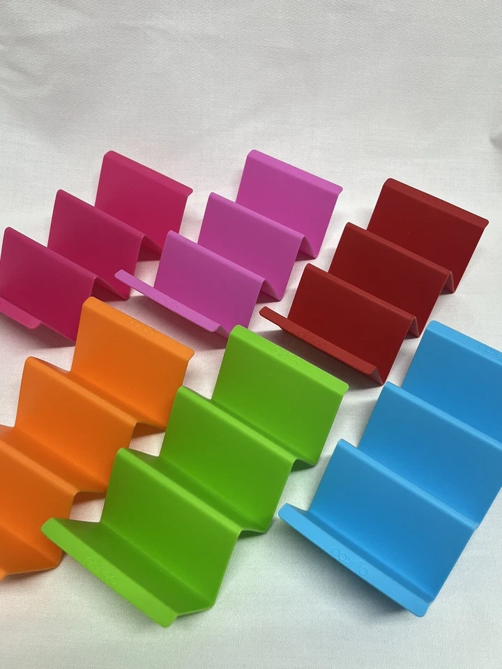GINKGO Colorful Taco Holders set of 6, Large Taco Stand with Handles - Image 3 of 4