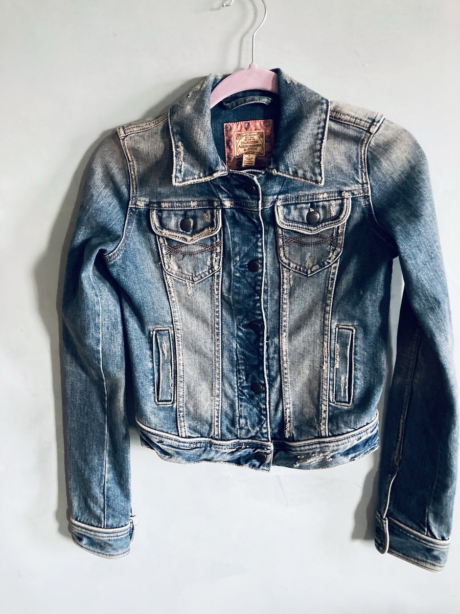 Vintage Abercrombie & Fitch Distressed Denim Button Down Jacket