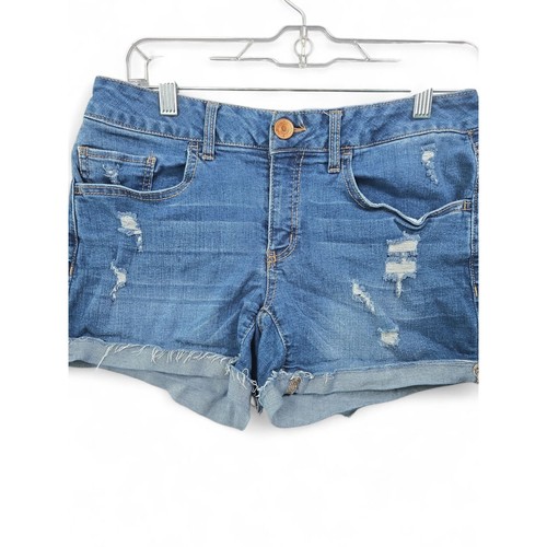 So Juniors Favorite High Rise Shortie Cuffed Denim Shorts 7 NWT