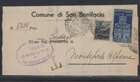 POSTAL HISTORY 1946 letter between municipalities 40 c democratic 2 lire medieval