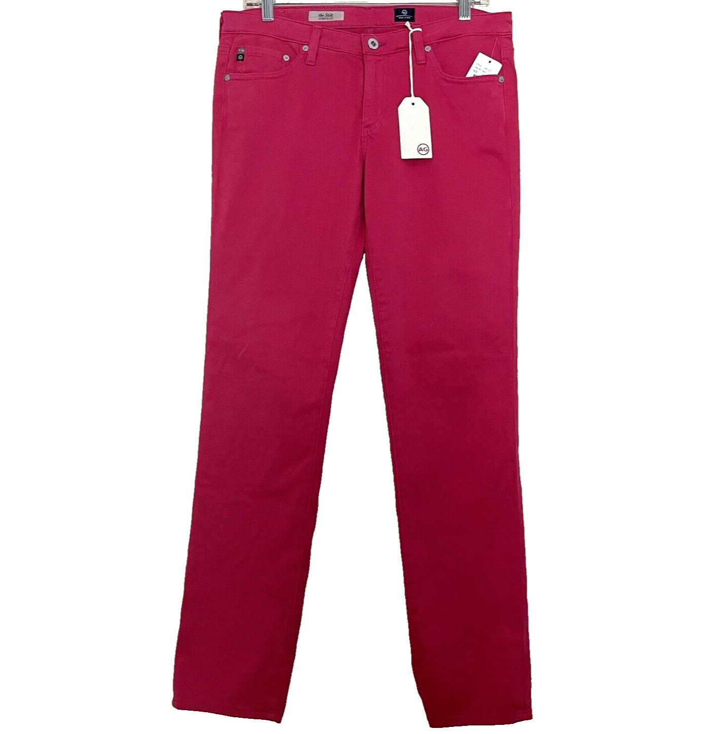 AG Adriano Goldschmied Stilt Cigarette Jean Women's 31 Raspberry Pink Skinny NWT