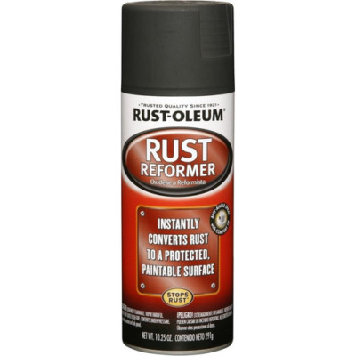 Rust-Oleum 248658-6PK Rust Reformer Spray, 10.25 Ounce (Pack of 6), Black 