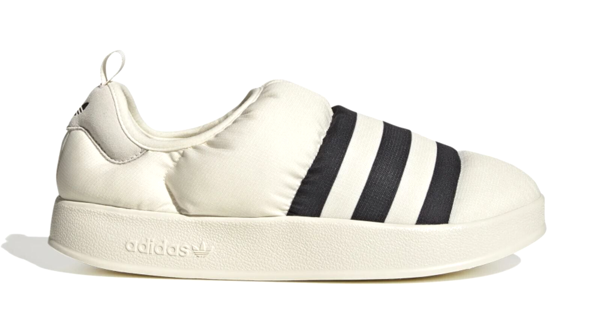 靴 adidas PUFFYLETTE 24.5 NEW ADIDAS ORIGINALS MEN'S ADILETTE PUFFYLETTE TREFOIL SLIDES