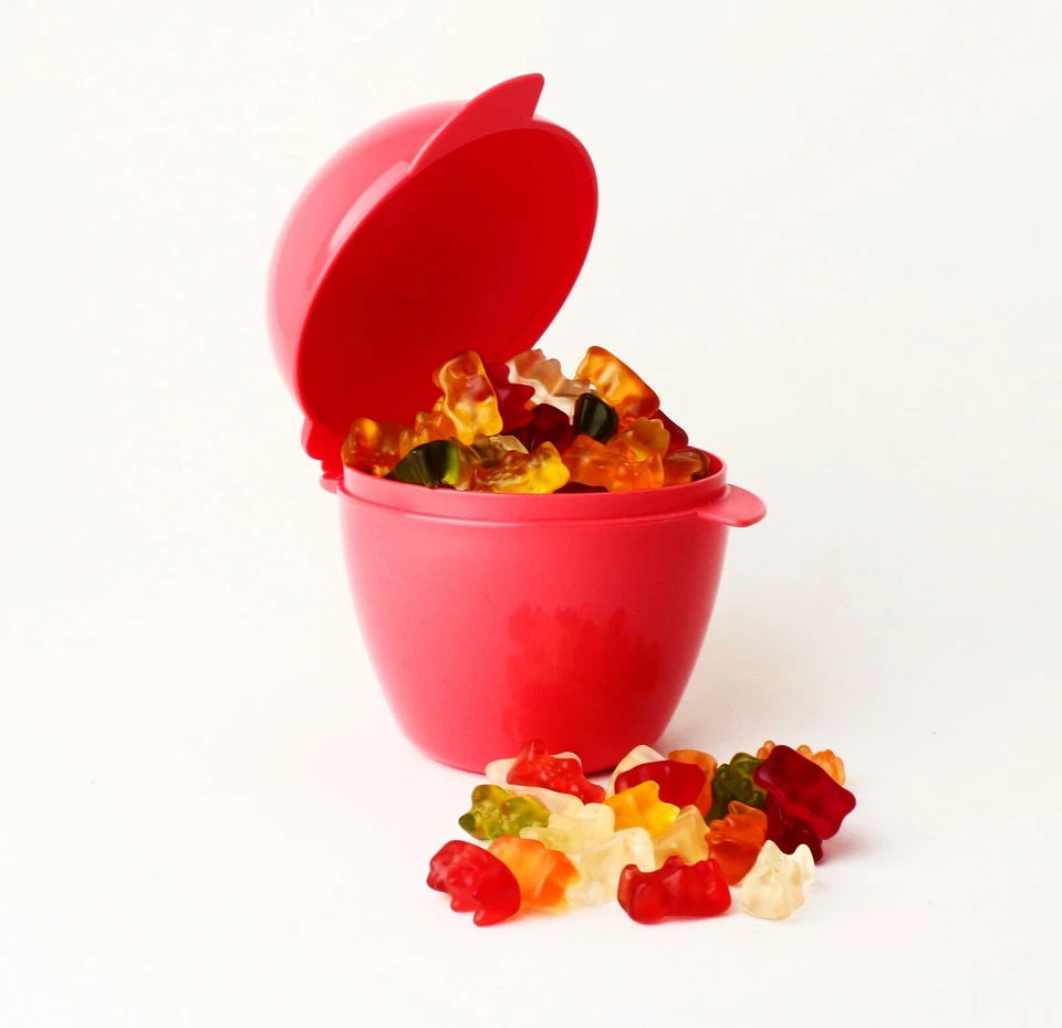 TUPPERWARE Apfel Brotdose Snackbox Apfelbehälter ROSA Naschbox, Vorratsdose - Bild 3 von 4