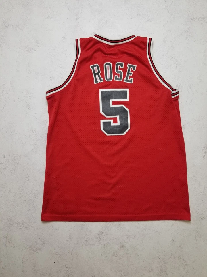 Camiseta Nike Chicago Bulls Jalen Rose #5 masculina grande costurada script L +2 vintage NBA - Imagem 2 de 4