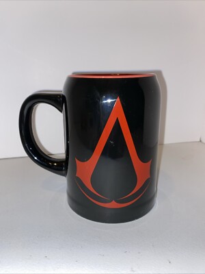Assassins Creed Black and Red Ceramic Tankard Beer Mug 20oz