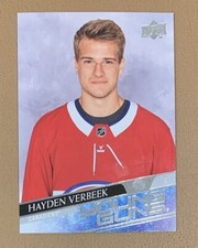 Hayden Verbeek young guns #714. 2020-21 Upper Deck Extended Series 