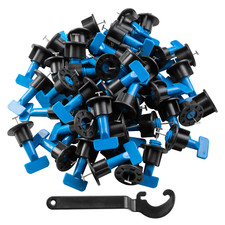 50x Tile Leveling Clamps Reusable Wrench System Floor Wall Spacer Tiling Tool