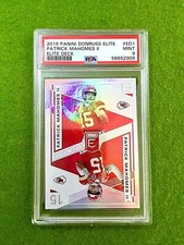 PATRICK MAHOMES PSA 9 PRIZM CARD CHIEFS SP 2019 Donruss ELITE DECK