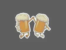Beer High Five Sticker Cheers Waterproof Brew Party Gift NEW