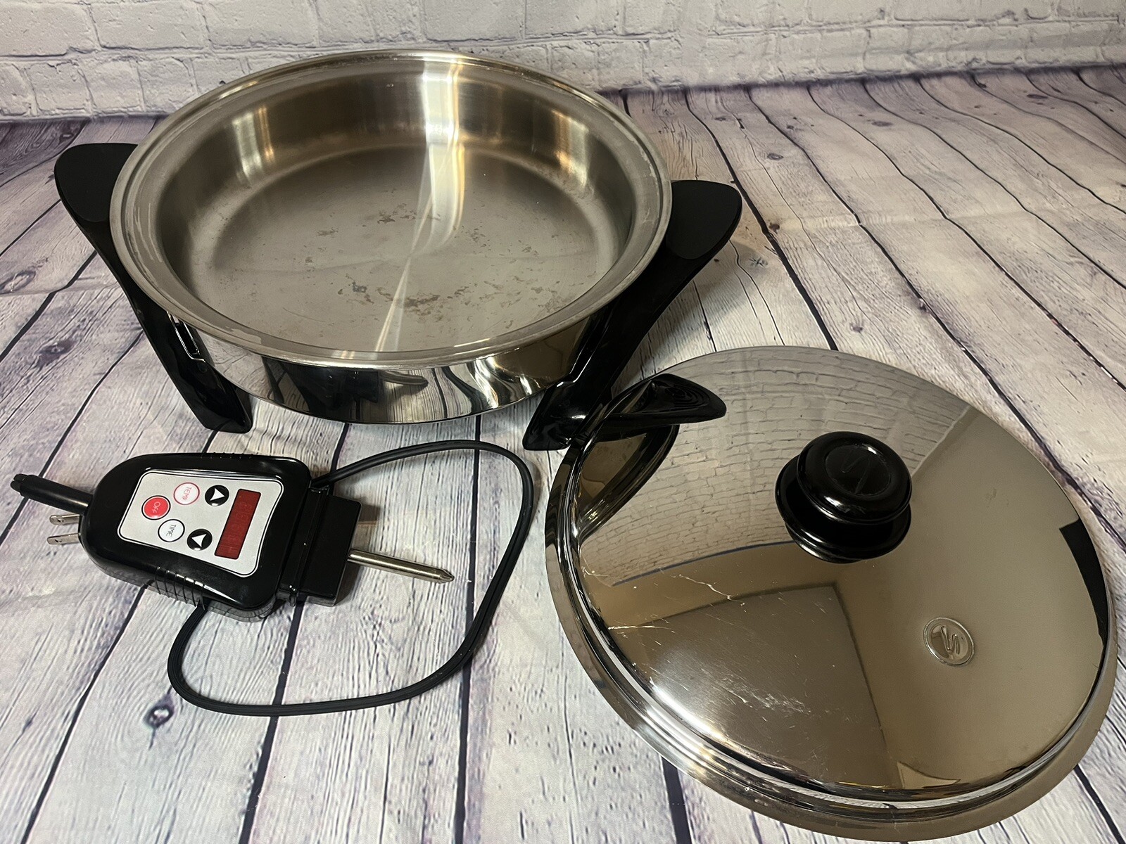Saladmaster 12" T304/T316L Stainless Steel Oil Core Electric Skillet SA012OCU eBay