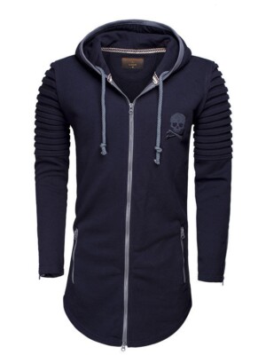 Gaznawi PHILI Vest Khaki und Navy Herren long Jacke Übergangsjacke