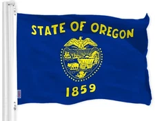 NEW G128 Oregon Flag 3x5 FT, State Double Sided Embroidered Polyester