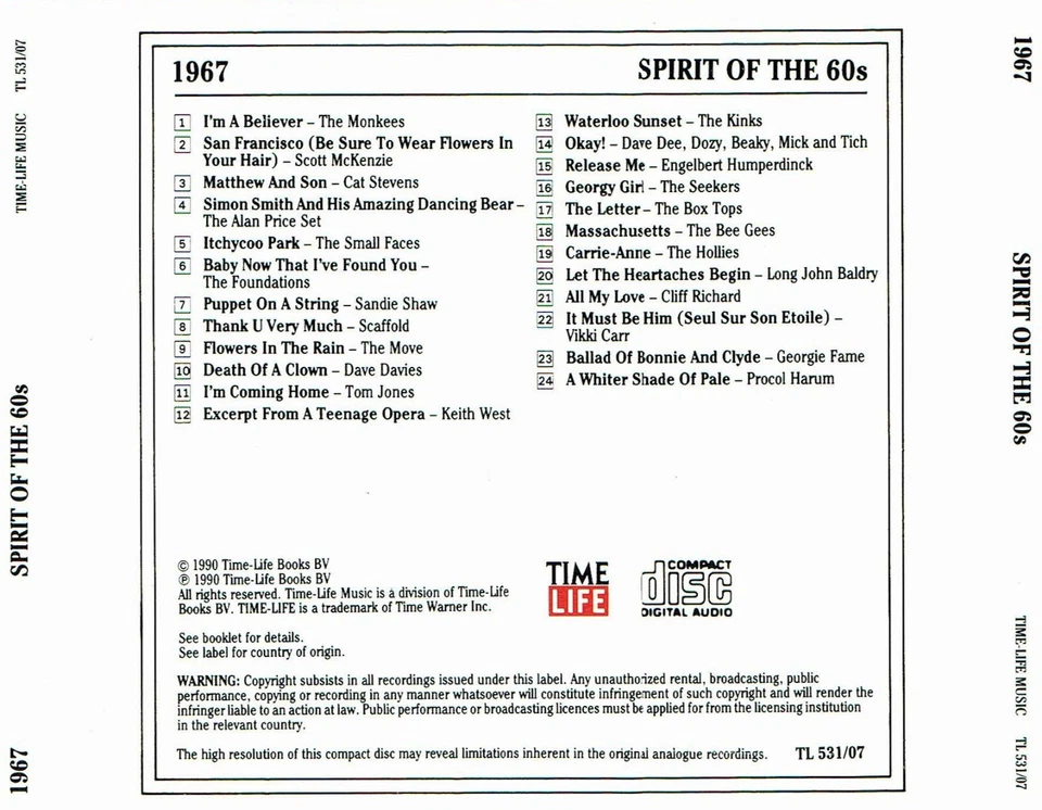 (CD) The Spirit Of The 60s: 1967 - Keith West, Scott McKenzie, Procol Harum - Bild 2 von 2