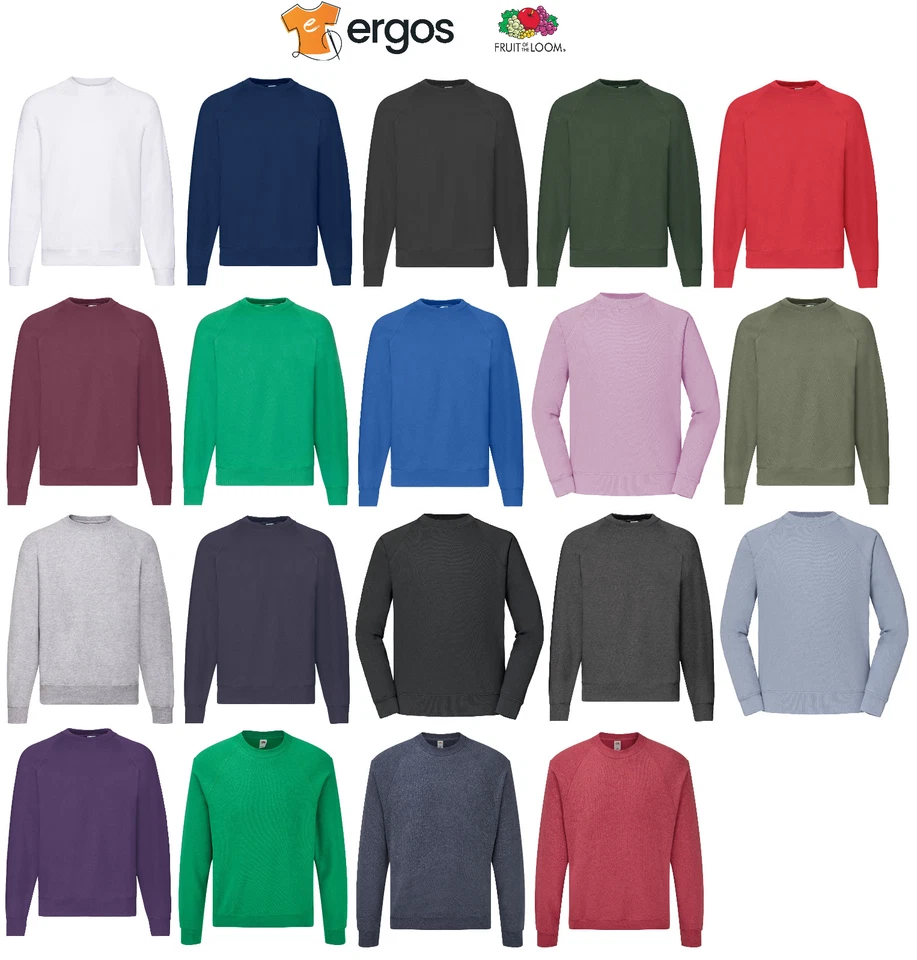 FRUIT OF THE LOOM Sudadera Clásica RAGLAN Sudor en Algodón Interior Felpato FR622160 - Imagen 1 de 4