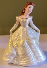 New Vintage Walt Disney Schmid Ceramic Figurine Belle of Beauty & the Beast