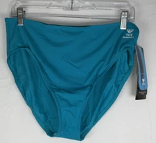 NWT Women’s TYR Fitness Hi-Waist Bikini Bottom Swim Suit Solid Seafoam Size 18