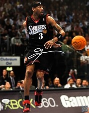 Allen Iverson foto autografata firmata 11x14 Philadelphia 76ers NBA JSA COA