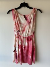 Alice and Olivia Silk Pink Floral Dress Size Medium