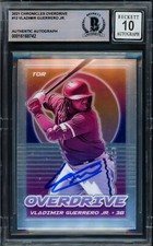 Vladimir Guerrero Jr. 2021 Chronicles Overdrive Prizm Card Gem 10 Auto Beckett