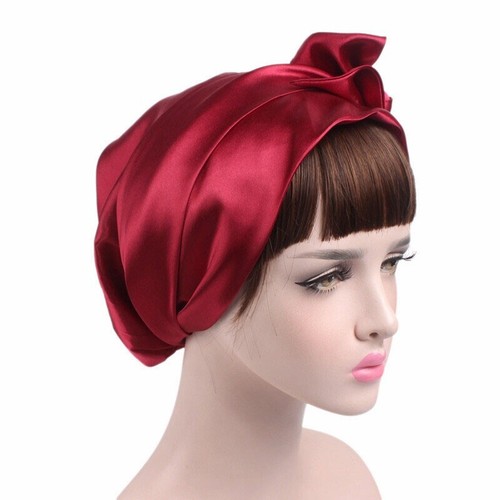 Hat Cap Satin Chemo Turban Bonnet Hair Care Night Sleep Head Scarf W Head Wrap - Picture 11 of 28