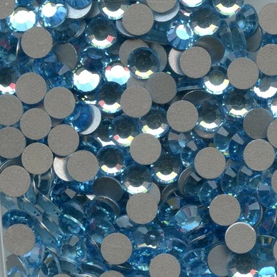 2012 SS20 AQ *** 60 STRASS SWAROVSKI FOND PLAT SS20(4,7mm) AQUAMARINE F