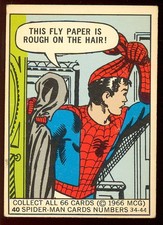 1966 Donruss Marvel Super Heroes #40 Spider-Man Vintage Comic Card MCU