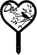 Metal Grave Markers for Cemetery for Humans, Dad Cemetery Decorations for Grave,