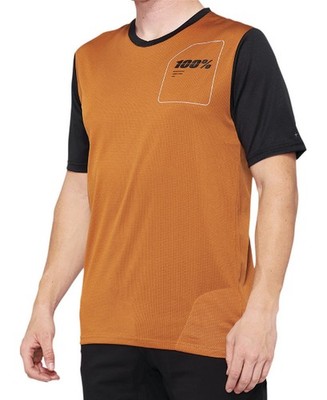 100% Ridecamp Mens MTB Mountain Bike Jersey Terracota/Black XL