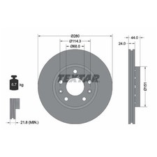 2x Bremsscheibe für Dacia Dokker Duster HM HS PYM Lodgy JS vorne Textar 2620886