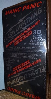2 Manic Panic Flash Lightning Bleach Kit 30 Volume Cream Hair Color