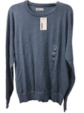 Sonoma Sweater Super Soft Long Sleeve Micro Striped Blue Men Size L - NWT