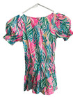 Lilly Pulitzer Multi Color Dress Girls Size 4-5 Tropical Pink/Green — photo 3