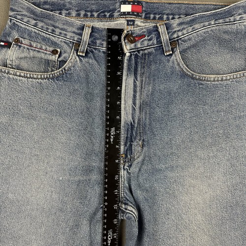 Vintage Tommy Hilfiger Shorts Herren 32 Blau Denim Jorts Baggy Skate 90s Y2K GUC - Bild 10 von 12