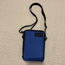 VINTAGE STARITE CASSETTE TAPE CASE HOLDERS CARRY STRAP ROYAL BLUE STORAGE